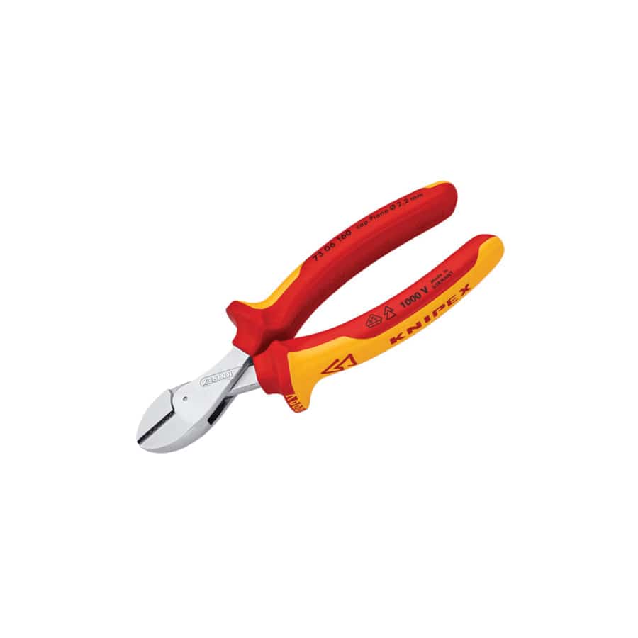 Knipex KPX7306160 VDE X-Cut Compact Diagonal Cutter 160mm | Duco Car Parts UK