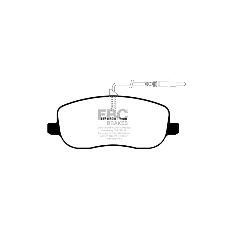 EBC PDKF492 Citroen Fiat Lancia Peugeot Ultimax Front Brake Pad & Plain Disc Kit - Girling/TRW Caliper 2 | Duco Car Parts UK Car Parts