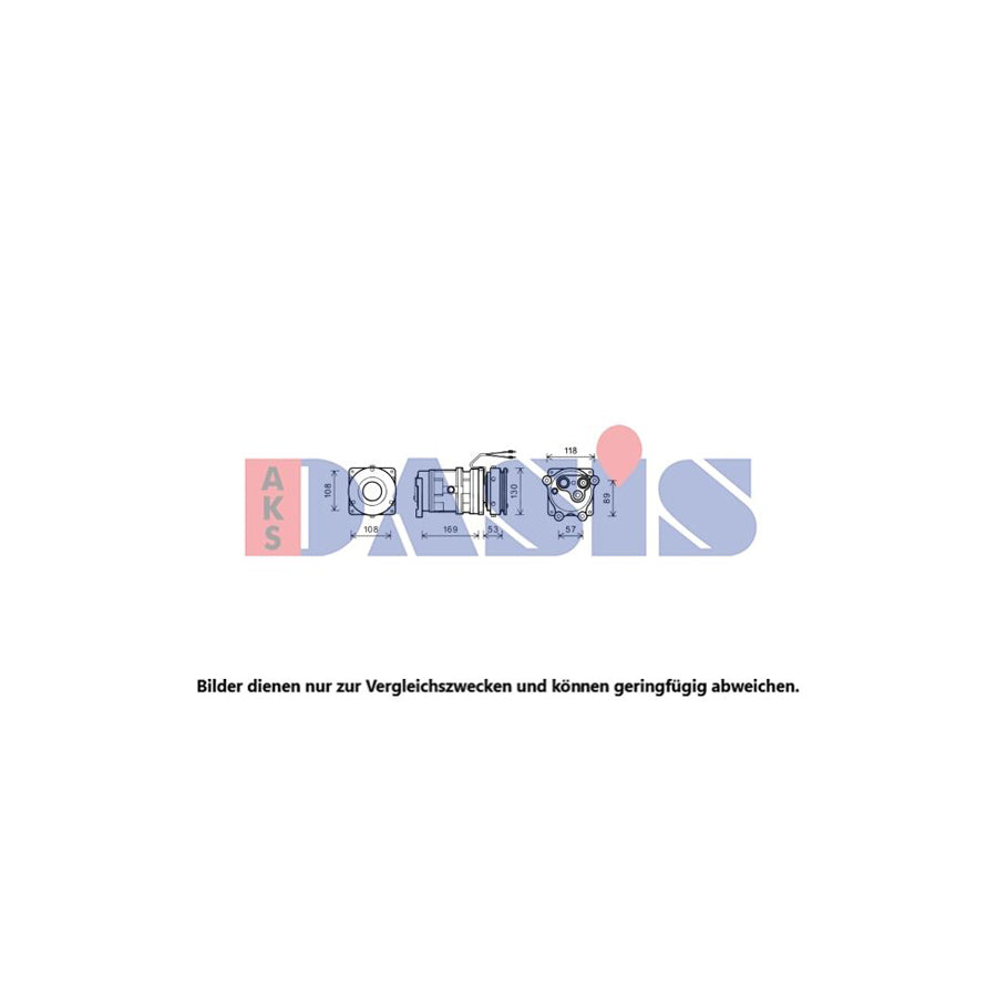 AKS Dasis 853043N Compressor, Air Conditioning | Duco Car Parts UK