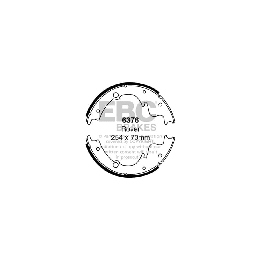 EBC 6376 Freight Rover Sherpa Rear Brake Shoes 1 | Duco Car Parts UK Car Parts