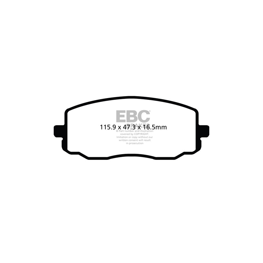 EBC DP22050 Hyundai Kia Naza Greenstuff Front Brake Pads 2 | Duco Car Parts UK Car Parts