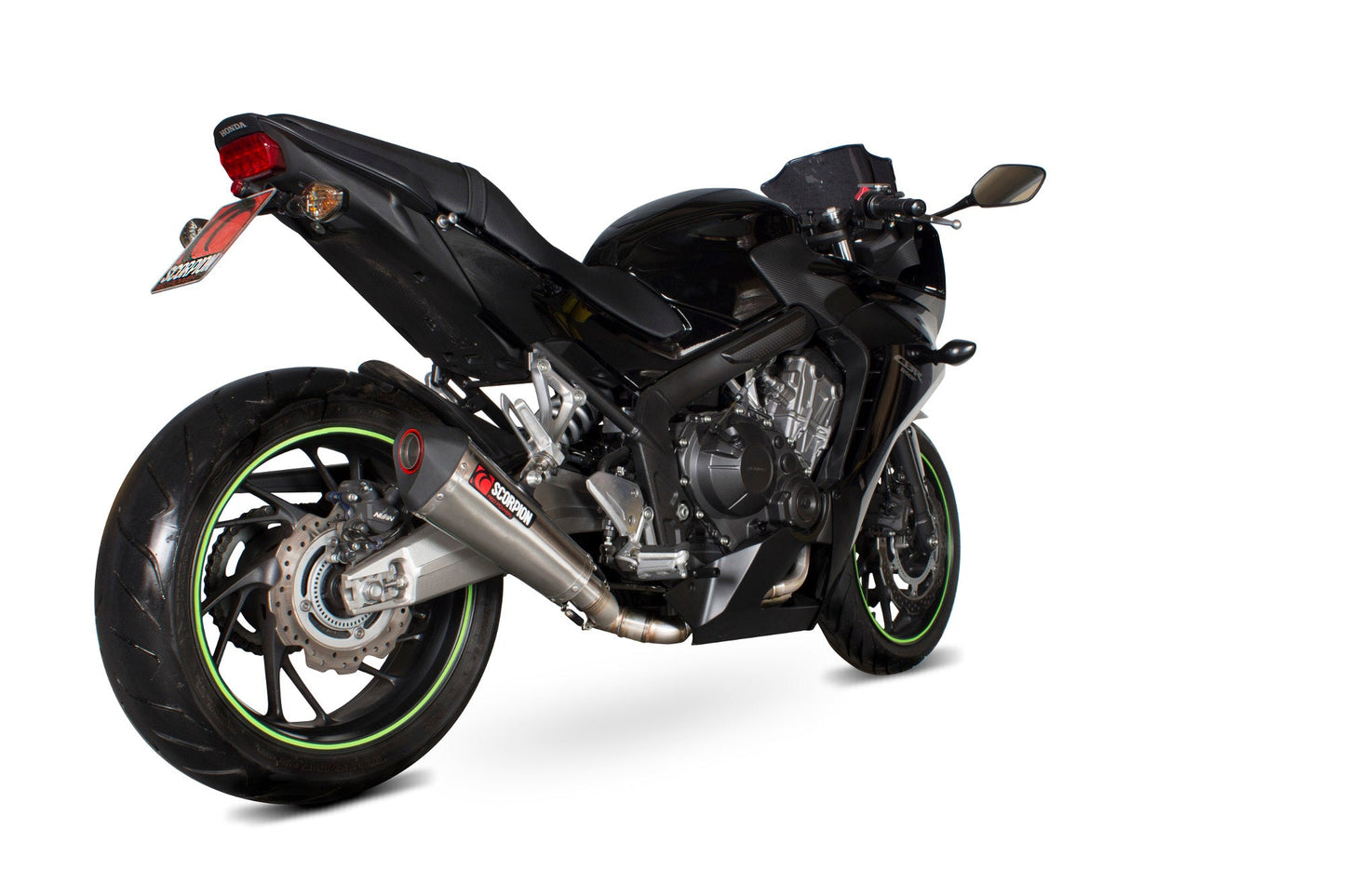 Scorpion RHA165SYSSEO Honda Serket Taper Full System - Brushed Stainless Steel Sleeve (CBR650 F/ CB650 F) | Duco Car Parts UK UK