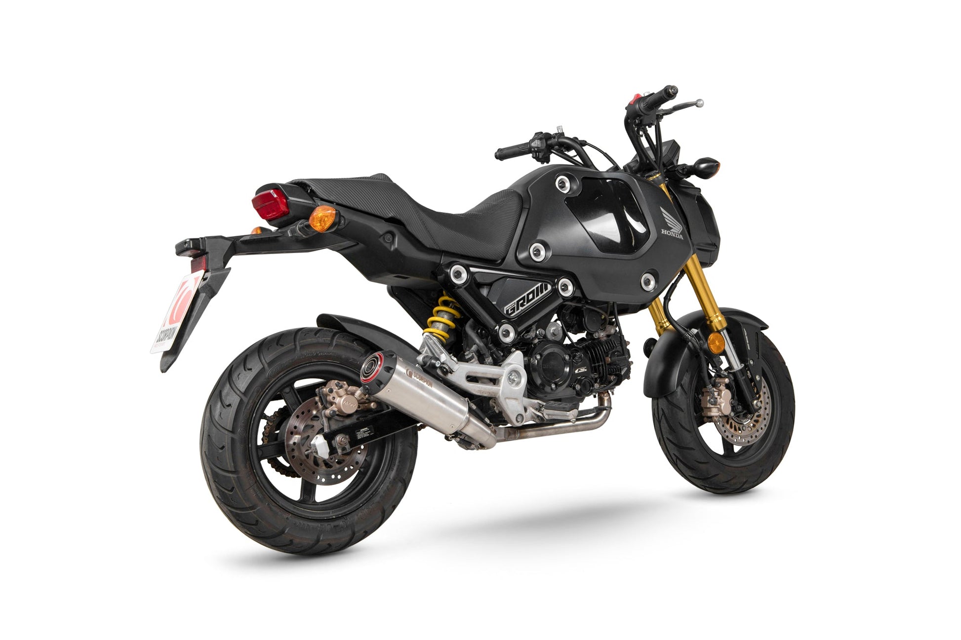 Scorpion PHA199SYSSEO Honda MSX 125 Red Power Full System - Brushed Stainless Steel Sleeve | Duco Car Parts UK UK