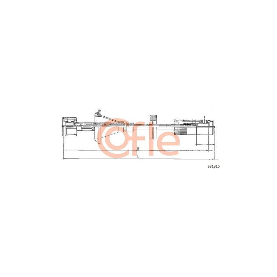 Cofle S31315 Speedometer Cable For Audi 100