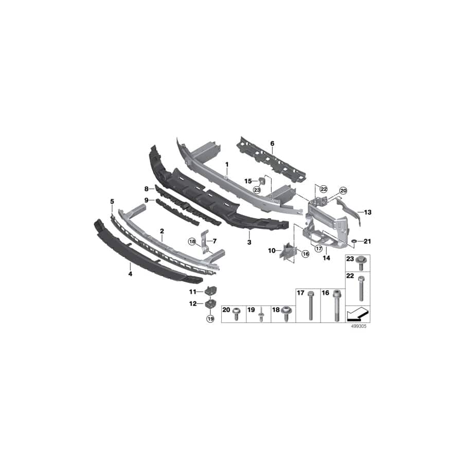 Genuine BMW 51117483632 G15 G14 G16 Mount, Bumper, Front, Lower (Inc. M850iX, 840i & 840iX) | Duco Car Parts UK Car Parts