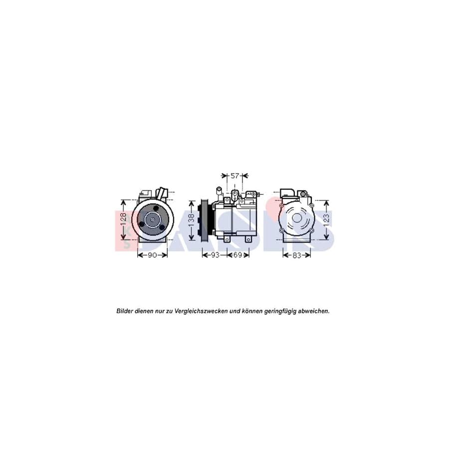 AKS Dasis 851950N Compressor, Air Conditioning For Hyundai H-1 Mpv (A1) | Duco Car Parts UK