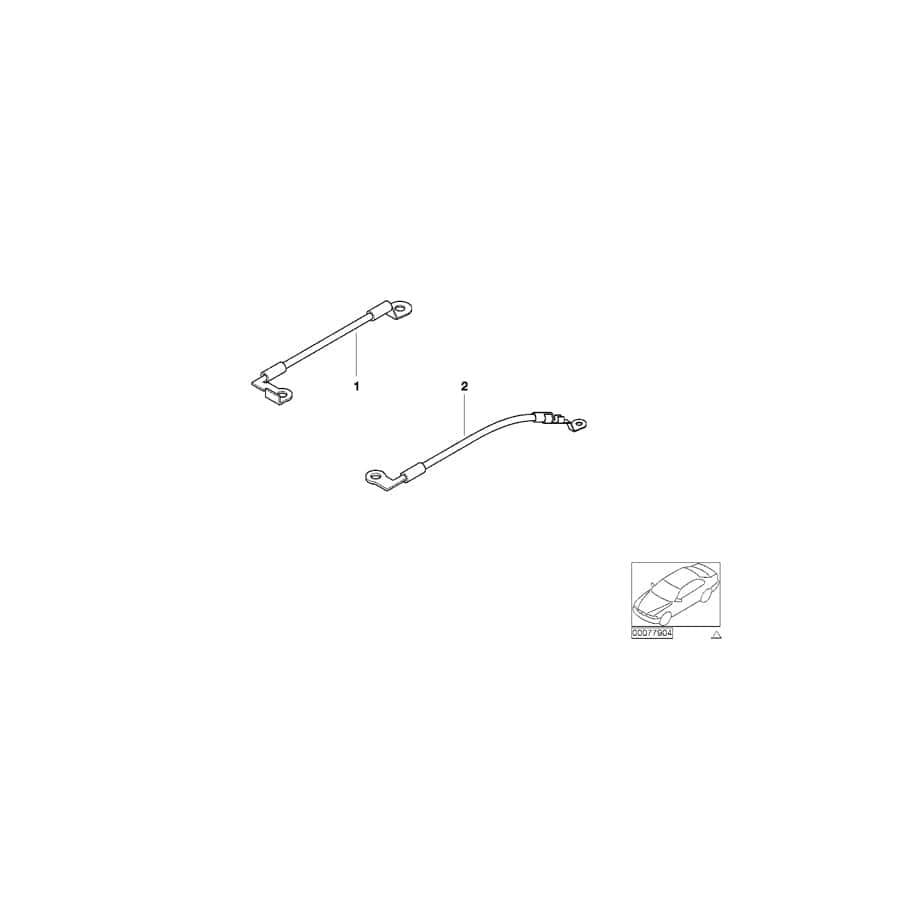 Genuine BMW 61126903955 E46 Earth Strap, Hinge/Trunk Lid, Left (Inc. 325i, 320i & 320d) | Duco Car Parts UK Car Parts