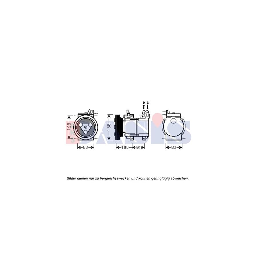 AKS Dasis 851956N Compressor, Air Conditioning | Duco Car Parts UK