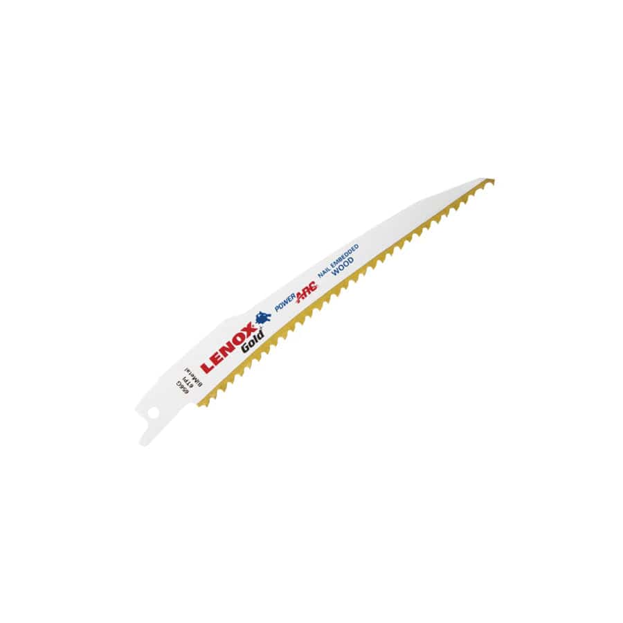LENOX LEN656GR 656GR Gold® Wood Cutting Reciprocating Saw Blades 150mm 6 TPI (Pack 5) | Duco Car Parts UK