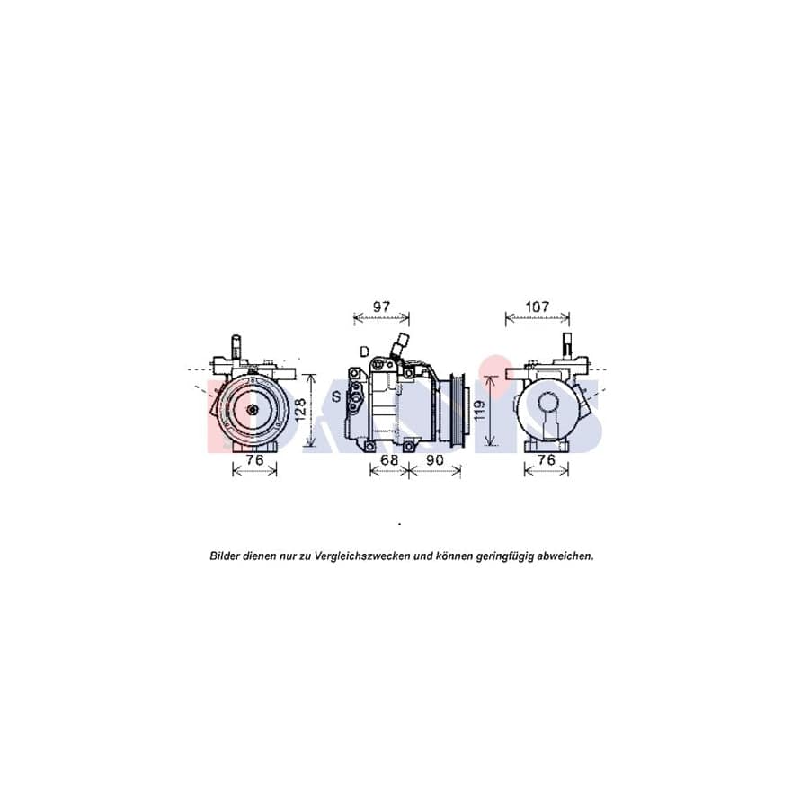 AKS Dasis 851958N Compressor, Air Conditioning For Kia Rio | Duco Car Parts UK
