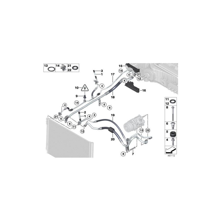 Genuine BMW 64539231047 F12 F06 F13 Pressure Pipe (Inc. 640iX, 740i & 740Li) | Duco Car Parts UK