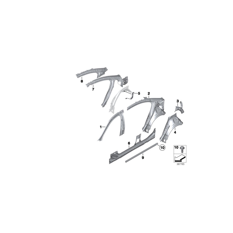 Genuine BMW 51717175597 Reinforcement (Inc. 640iX, 650iX & 640i) | Duco Car Parts UK