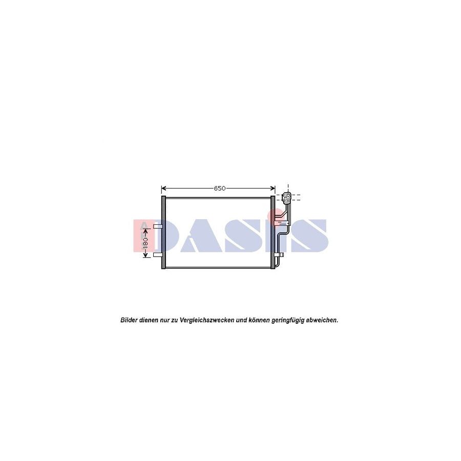 AKS Dasis 112001N Air Conditioning Condenser For Mazda 3 | Duco Car Parts UK