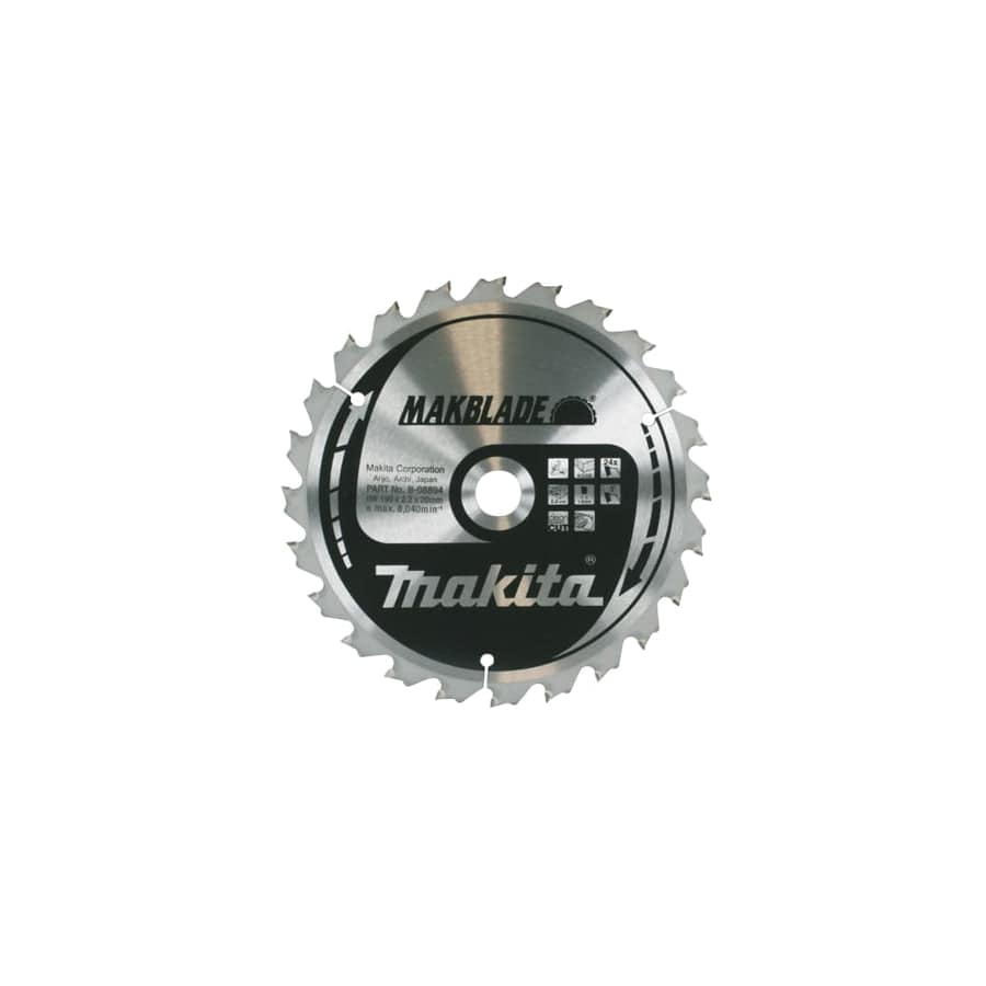 Makita MAKB08894 B-08894 Mitre Saw Blade 190 x 20mm x 24T | Duco Car Parts UK