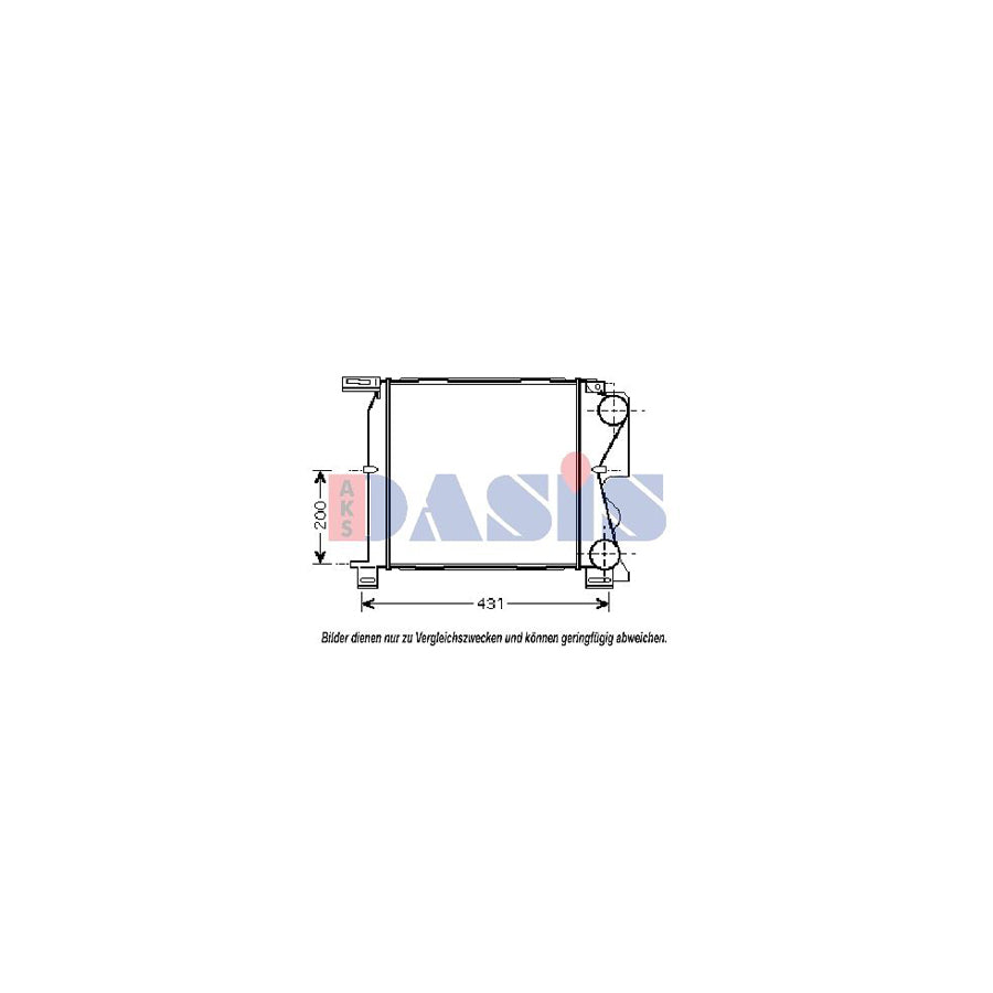AKS Dasis 527002N Intercooler For Chrysler Voyager IV (Rg, Rs) | Duco Car Parts UK