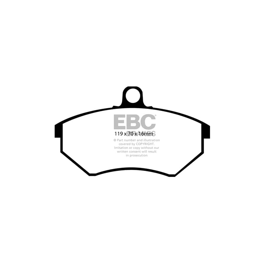 EBC PD03KF1068 Seat VW Yellowstuff Front Brake Pad & Plain Disc Kit - Girling/TRW Caliper 2 | Duco Car Parts UK Car Parts