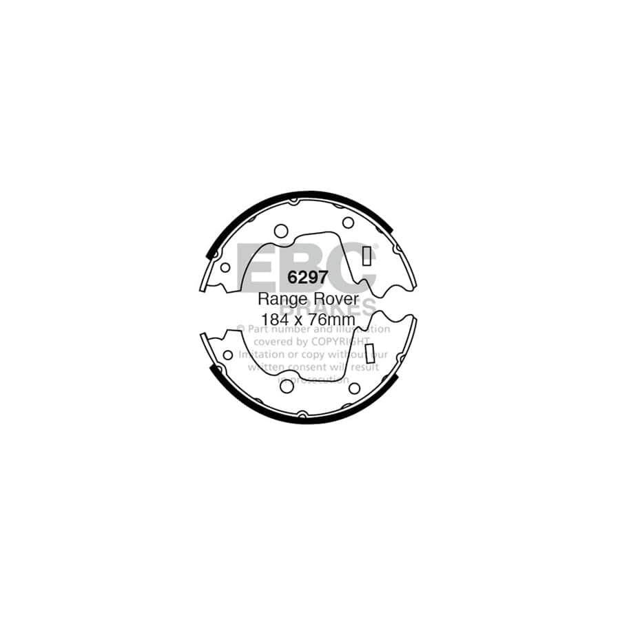 EBC 6297 Land Rover Range Rover Rear Brake Shoes 1 | Duco Car Parts UK Car Parts
