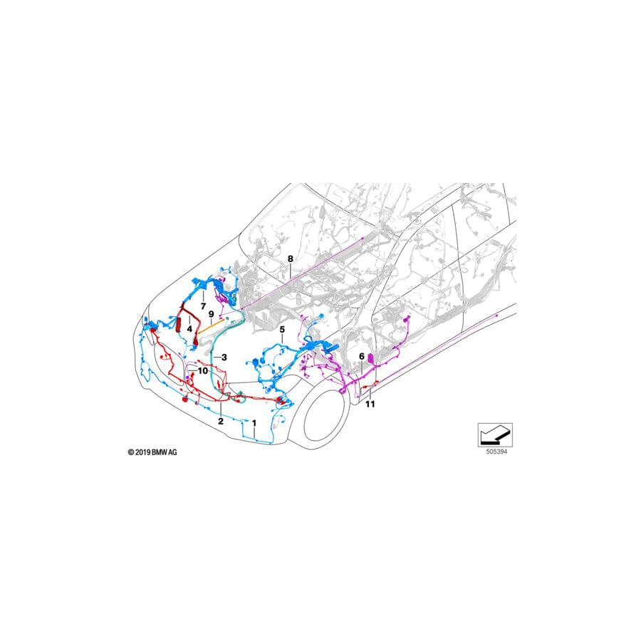 Genuine BMW 61119436132 G05 Front Left Repair Wiring Set (Inc. X5 50iX & X5 M50iX) | Duco Car Parts UK Car Parts