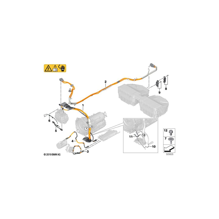 Genuine BMW 61128734145 G01 Wiring Harn.Pos.Bat.Term.Power Elect.Kit (Inc.  & X3 30eX) | Duco Car Parts UK Car Parts
