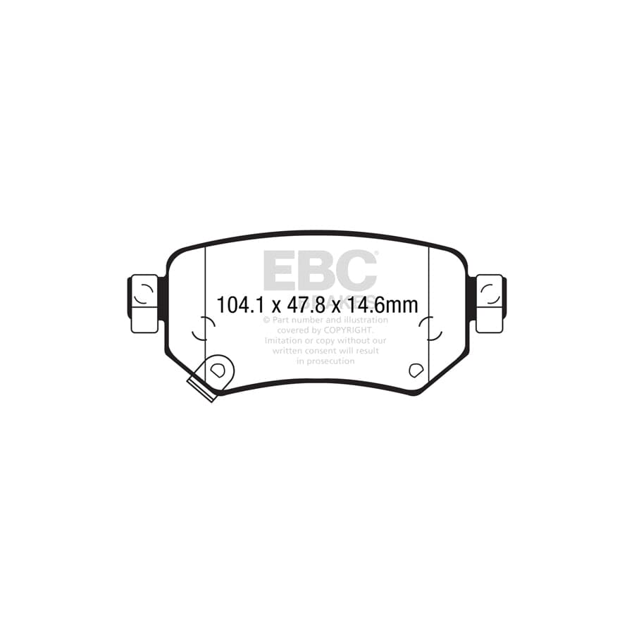 EBC PD01KR908 Mazda 6 Greenstuff Rear Brake Pad & Plain Disc Kit - TRW Caliper 2 | Duco Car Parts UK Car Parts