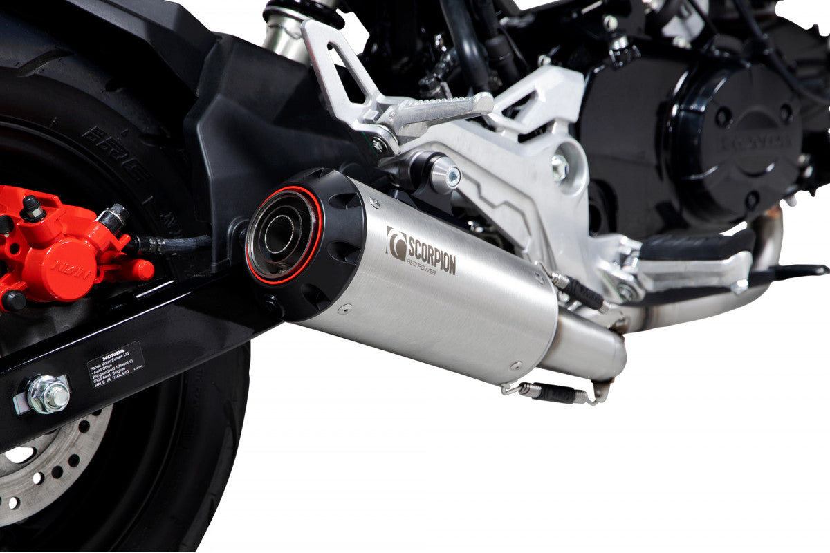Scorpion PHA192SYSSEO Honda MSX 125 Red Power Full System - Brushed Stainless Steel Sleeve | Duco Car Parts UK UK