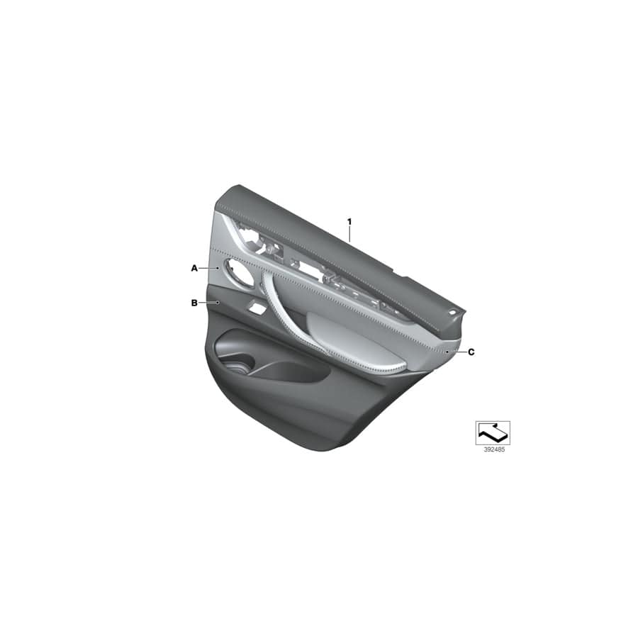 Genuine BMW 51427988787 F15 Door Lining Leather Rear Left INDIVIDUAL (Inc. X5 30dX, X5 M50dX & X5 40dX) | Duco Car Parts UK Car Parts