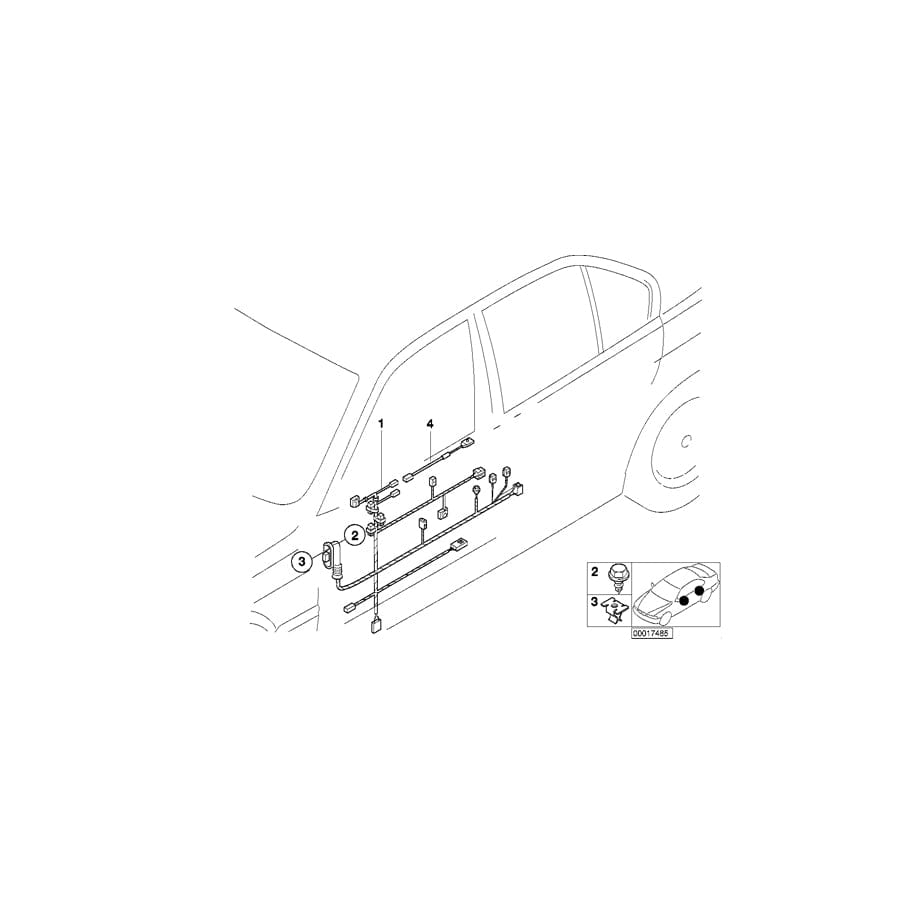 Genuine BMW 61128379798 E36 Wiring Co-Drivers Side (Inc. 318ti, 316i 1.6 & 316g) | Duco Car Parts UK Car Parts