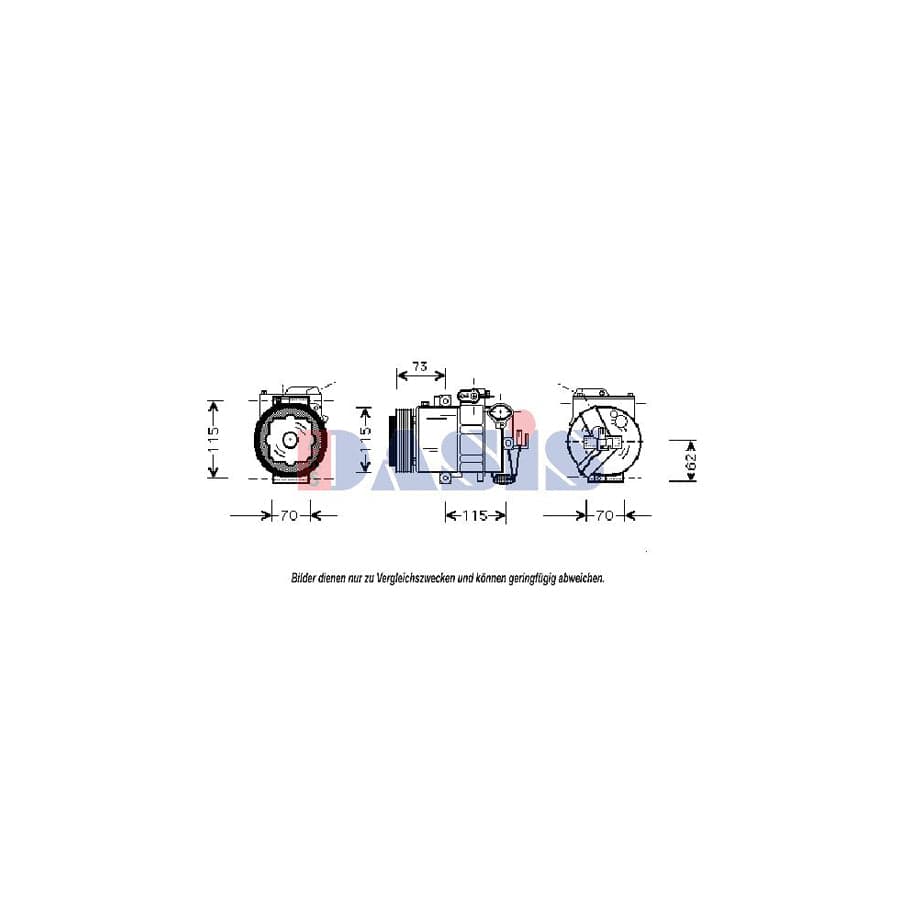 AKS Dasis 850814N Compressor, Air Conditioning | Duco Car Parts UK