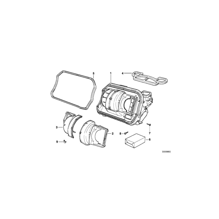 Genuine BMW 64118361923 E36 Empty Housing F Heater/Air Condit.Unit (Inc. 318ti, 316i 1.9 & 318tds) | Duco Car Parts UK Car Parts