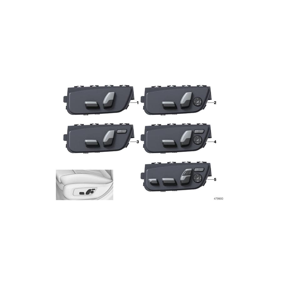 Genuine BMW 61319460181 F90 G32 G12 Seat Adjustment Switch, Left (Inc. 745Le, 750LdX & 520i) | Duco Car Parts UK Car Parts