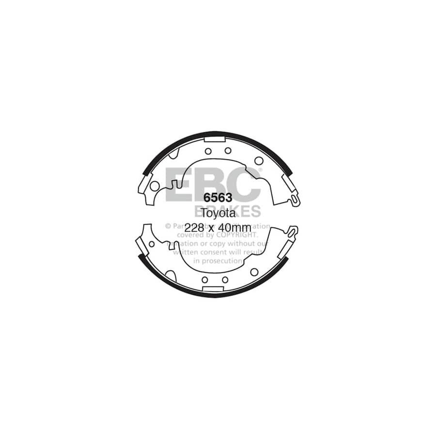 EBC 6563 Daihatsu Toyota Rear Brake Shoes (Inc. Terios & Picnic) 1 | Duco Car Parts UK Car Parts
