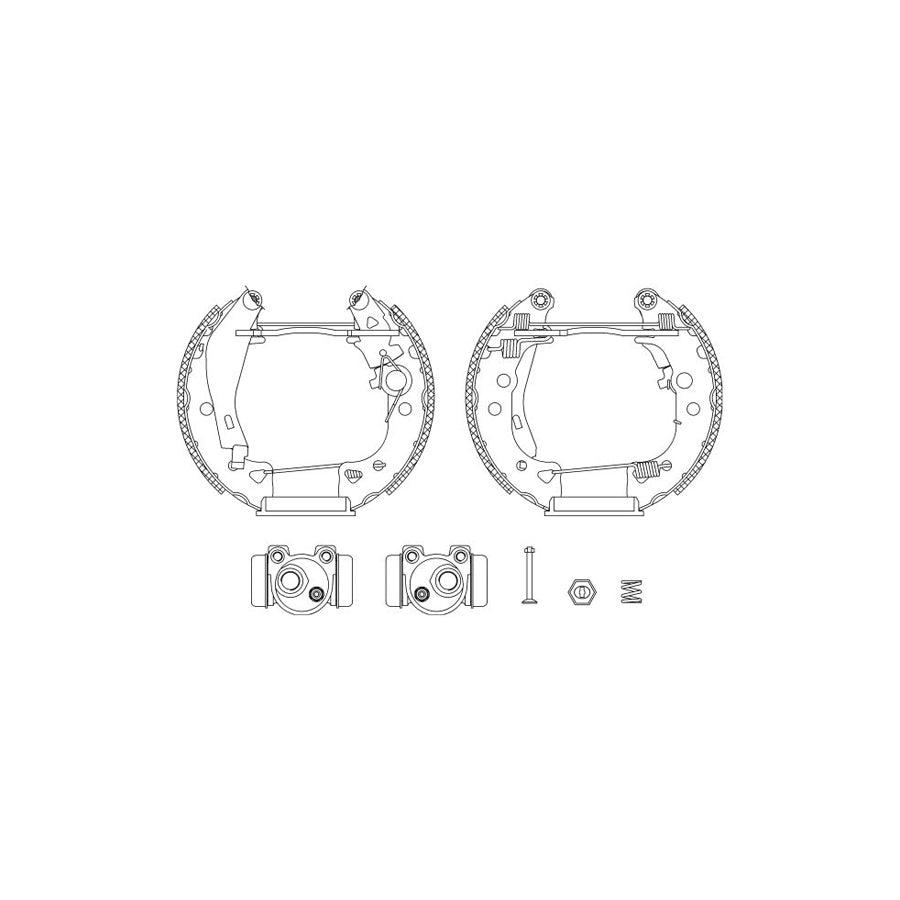 Hella Shoe Kit Pro 8DB 355 003-611 Brake Set, Drum Brakes