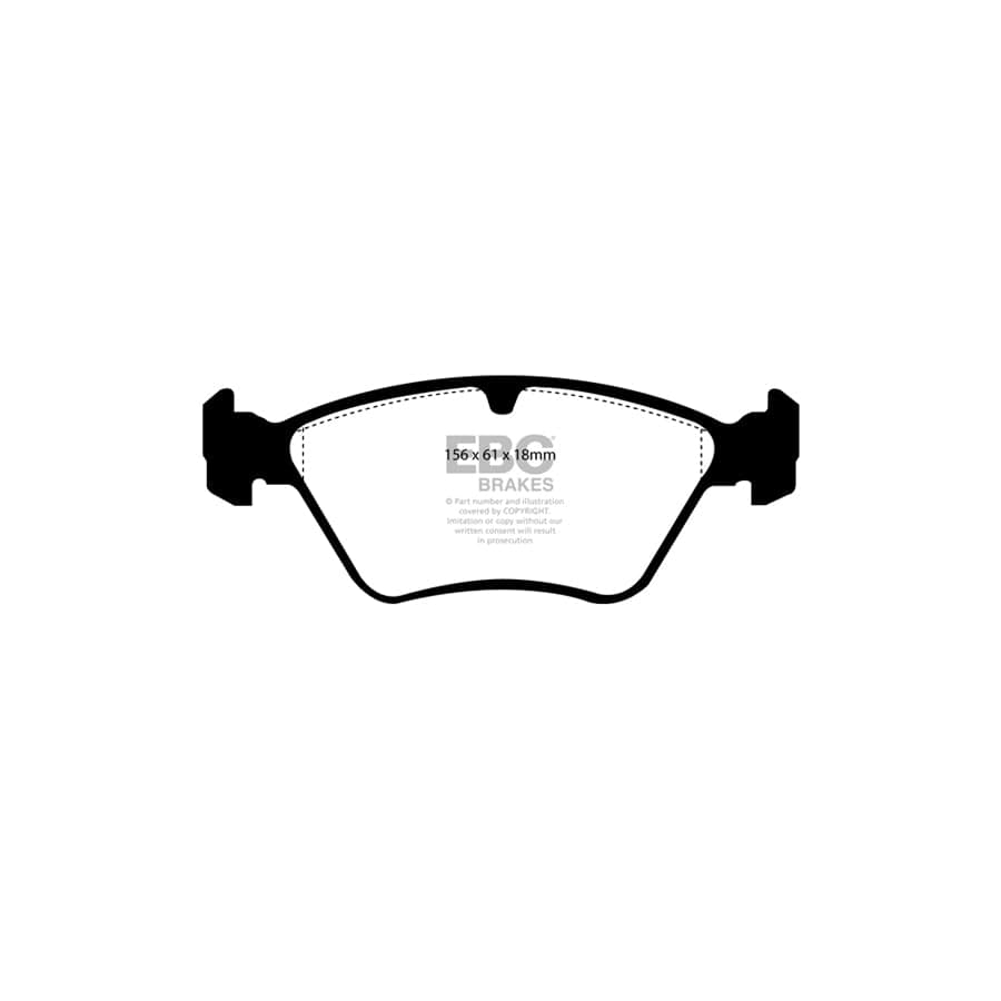 EBC PD12KF220 Opel Vauxhall Calibra Redstuff Front Brake Pad & GD Disc Kit - ATE Caliper 2 | Duco Car Parts UK Car Parts