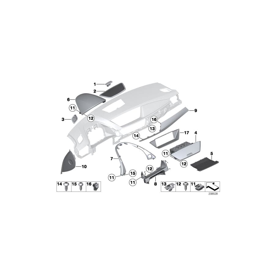 Genuine BMW 51458062772 E84 Instrument Panel Cover SCHWARZ/GRAU (Inc. X1 28i, X1 16i & X1 23dX) | Duco Car Parts UK Car Parts