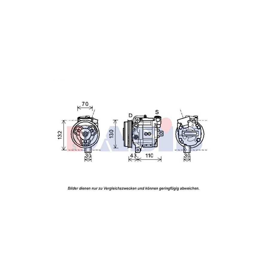 AKS Dasis 851980N Compressor, Air Conditioning | Duco Car Parts UK