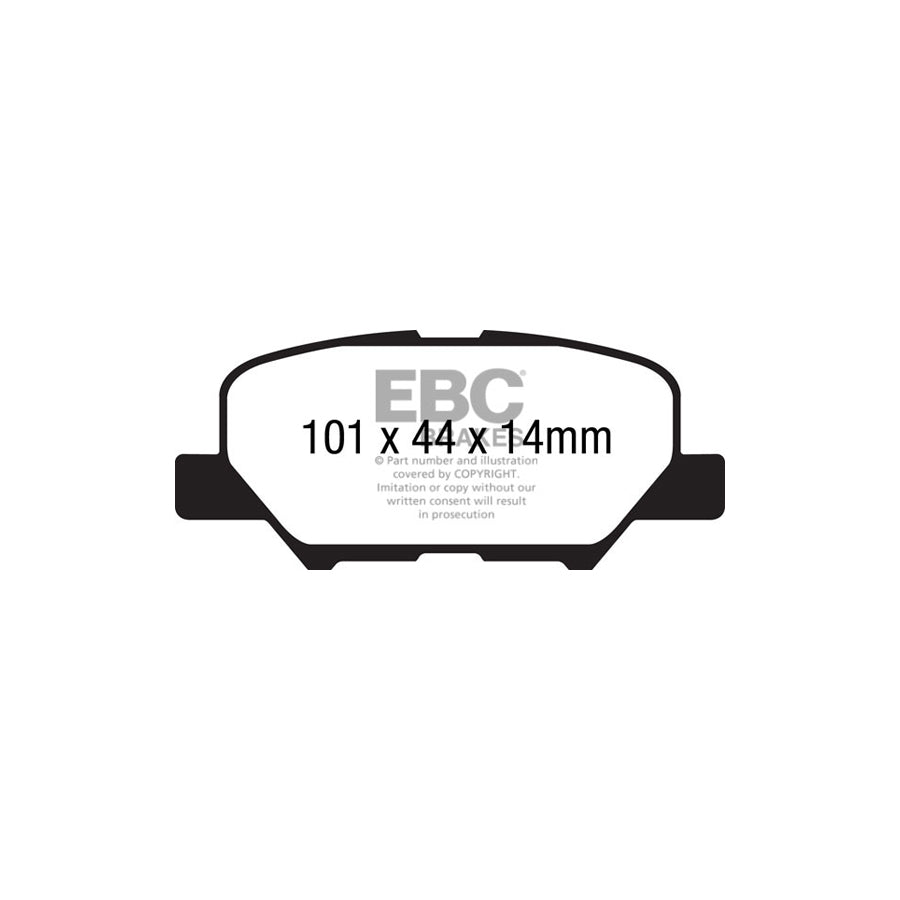 EBC DP62171 Mitsubishi Outlander Greenstuff Rear Brake Pads - Akebono Caliper 2 | Duco Car Parts UK Car Parts