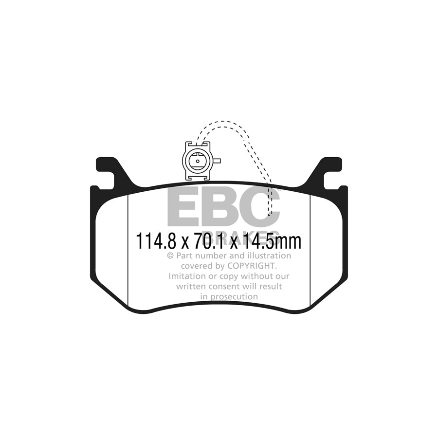 EBC DP52326NDX Alfa Romeo Bluestuff NDX Rear Brake Pads  - Brembo Caliper (Inc. Giulia & Stelvio) 2 | Duco Car Parts UK Car Parts