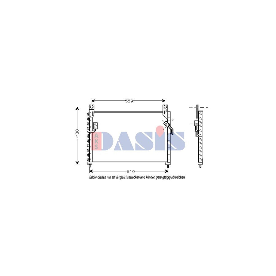 AKS Dasis 112180N Air Conditioning Condenser For Mazda Mpv I (Lv) | Duco Car Parts UK