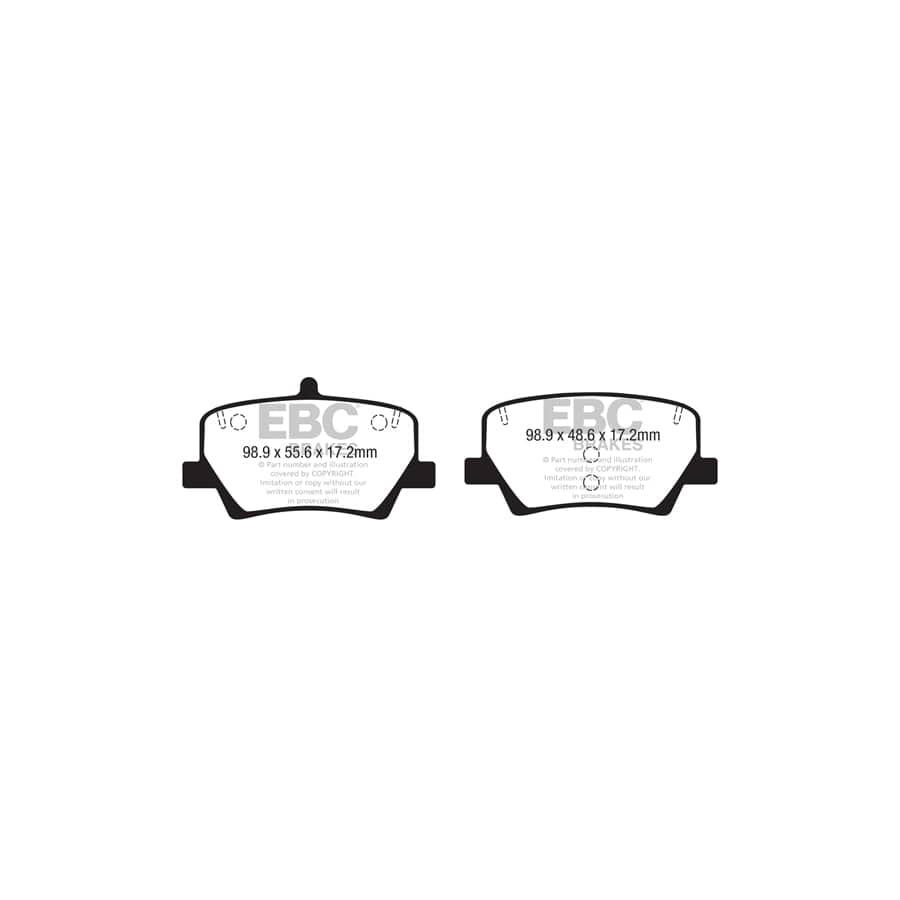 EBC PDKR1141 Volvo XC40 Ultimax Rear Brake Pad & Plain Disc Kit 2 | Duco Car Parts UK Car Parts