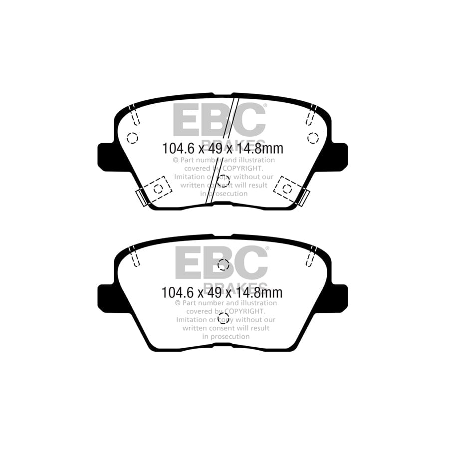 EBC PDKR1140 Hyundai Kia Ultimax Rear Brake Pad & Plain Disc Kit 2 | Duco Car Parts UK Car Parts