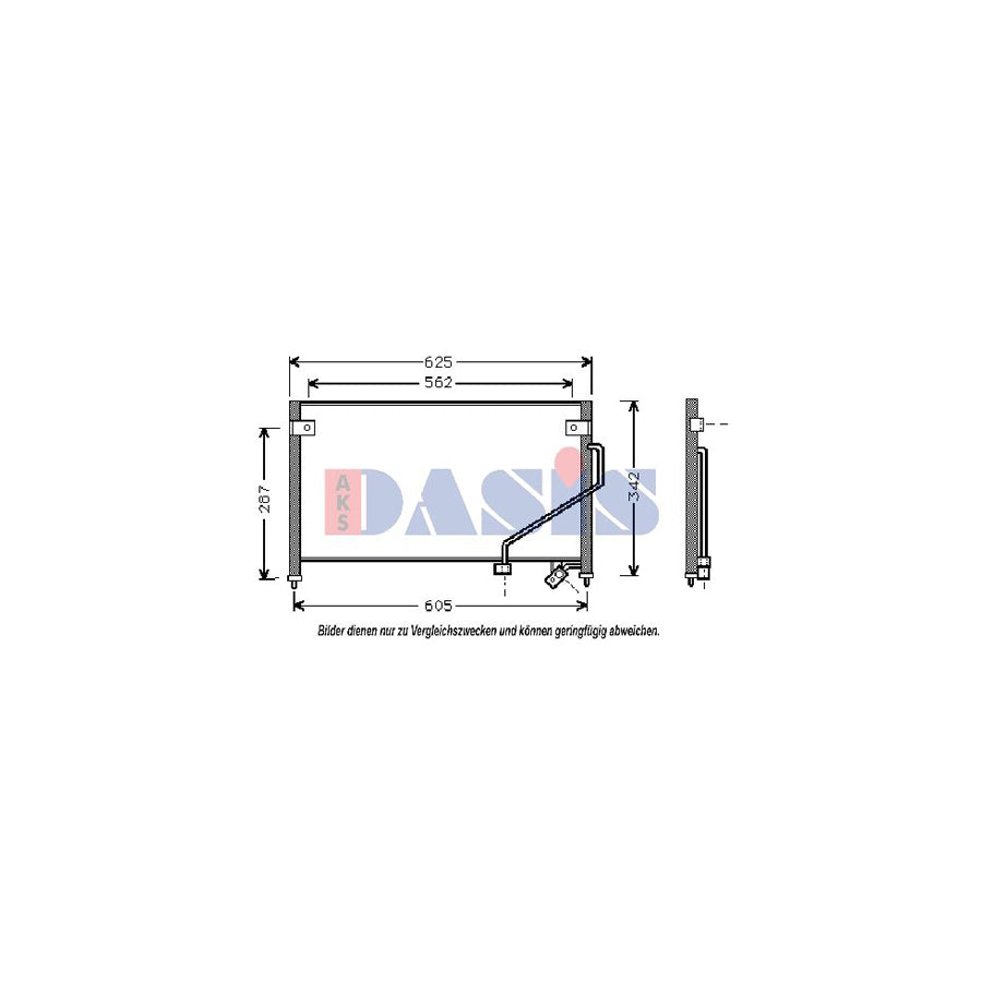 AKS Dasis 112320N Air Conditioning Condenser For Mazda 323 | Duco Car Parts UK