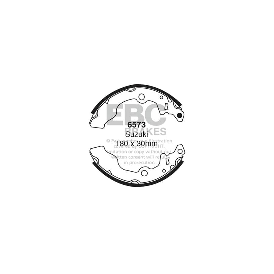 EBC 6573 Suzuki Alto Rear Brake Shoes 1 | Duco Car Parts UK Car Parts