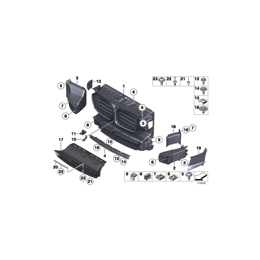 Genuine BMW 51747984395 F01 F02 Air Duct (Inc. Alpina B7L, Alpina B7 & Alpina B7X) | Duco Car Parts UK