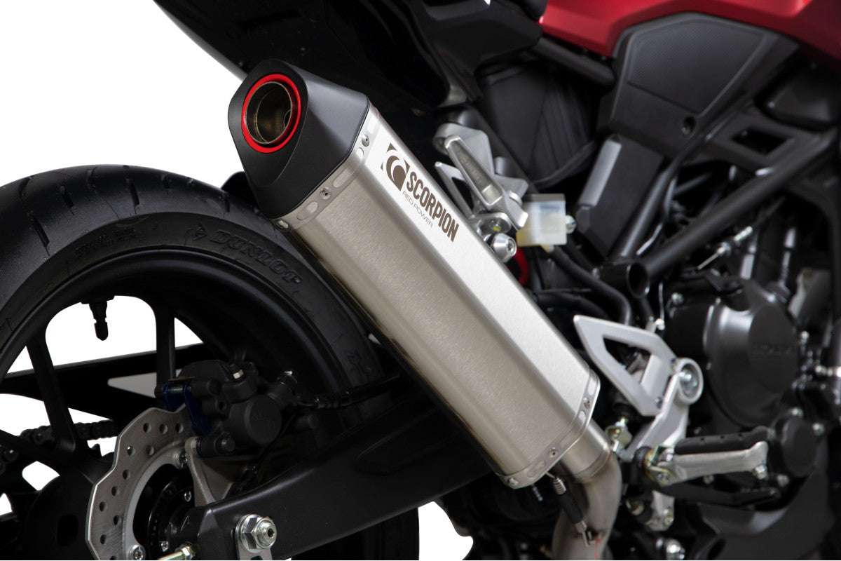 Scorpion RHA185SEO Honda CB300 R Serket Parallel Slip-On - Brushed Stainless Steel Sleeve | Duco Car Parts UK UK