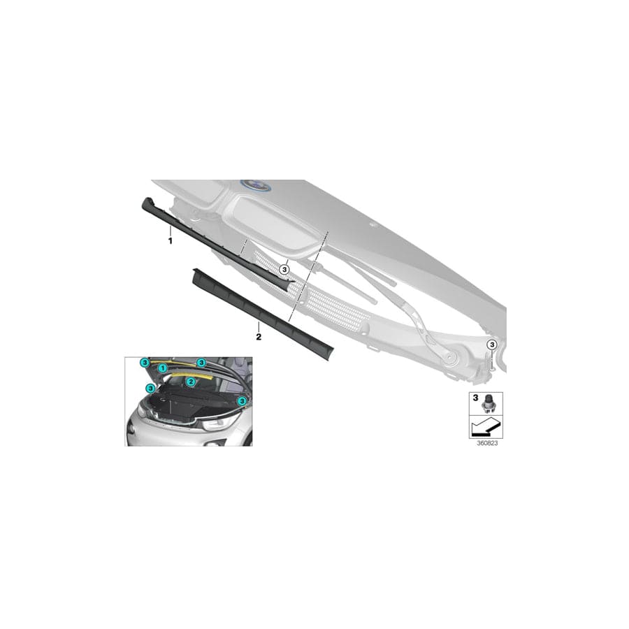 Genuine BMW 51767348351 F39 I01 Breakthrough Buffer (Inc. i3s 94Ah, i3 120Ah Rex & X2 16d) | Duco Car Parts UK Car Parts