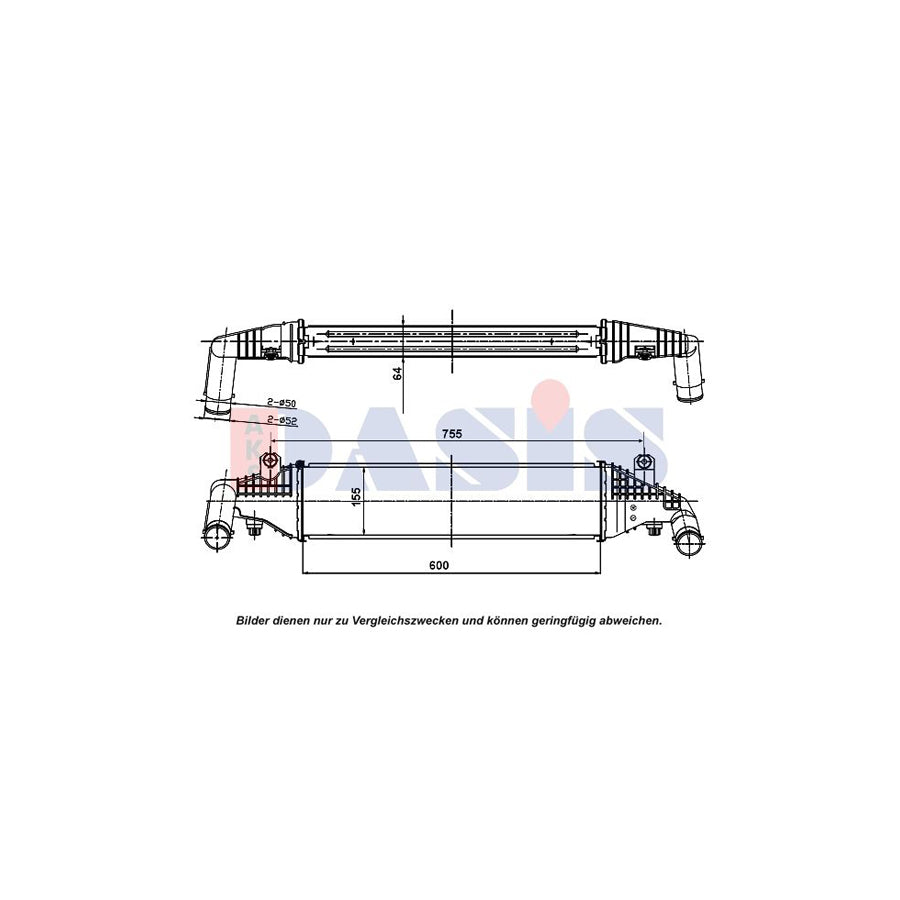 AKS Dasis 117005N Intercooler For Mazda 3 | Duco Car Parts UK