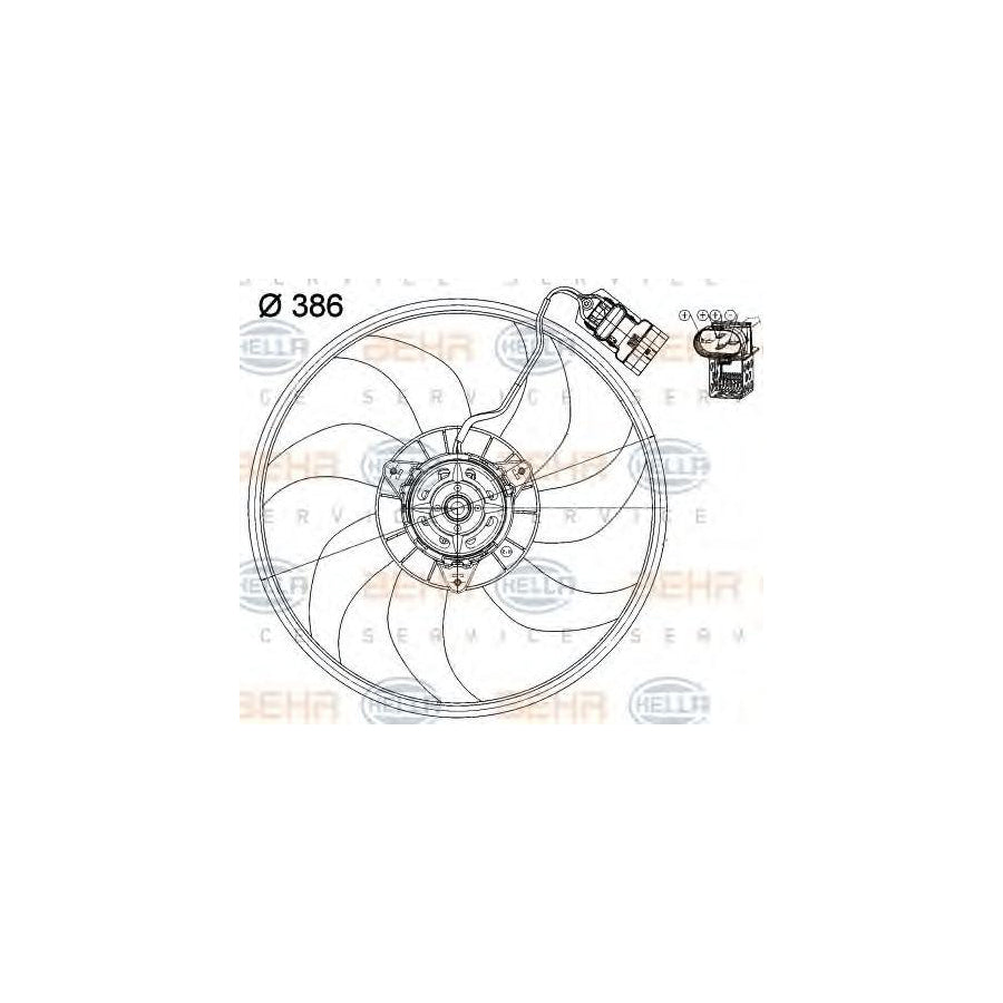 Hella 8EW 351 039-731 Fan, Radiator