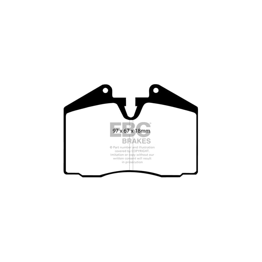 EBC PD03KF986 Porsche Yellowstuff Front Brake Pad & Plain Disc Kit - Brembo Caliper (Inc. 944 & 968) 2 | Duco Car Parts UK Car Parts