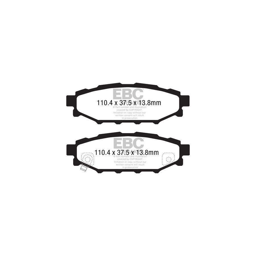 EBC PD13KR390 Subaru Yellowstuff Rear Brake Pad & GD Disc Kit - Akebono Caliper (Inc. Legacy & Outback) 2 | Duco Car Parts UK Car Parts