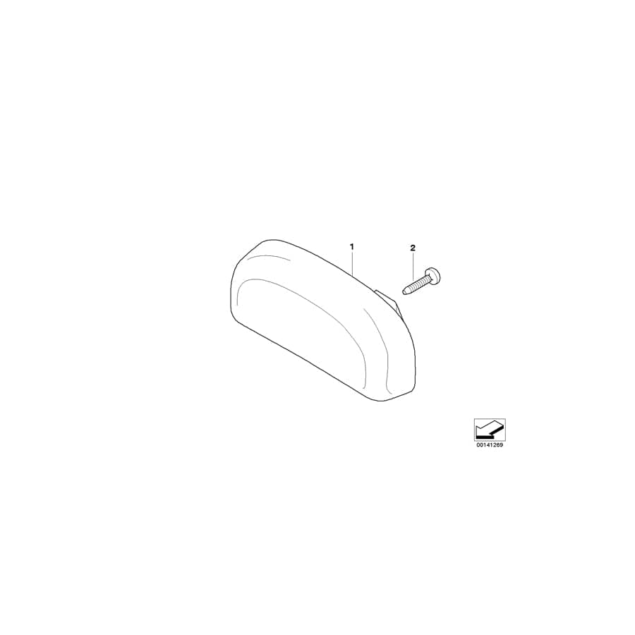 Genuine BMW 52207132996 Cabrio Headrest Leather T6PN PANTHERBLA (Inc. One, Cooper S & Cooper) | Duco Car Parts UK Car Parts